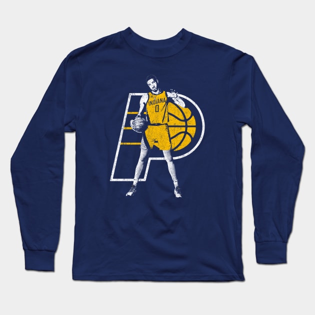 Tyrese Haliburton Long Sleeve T-Shirt by huckblade